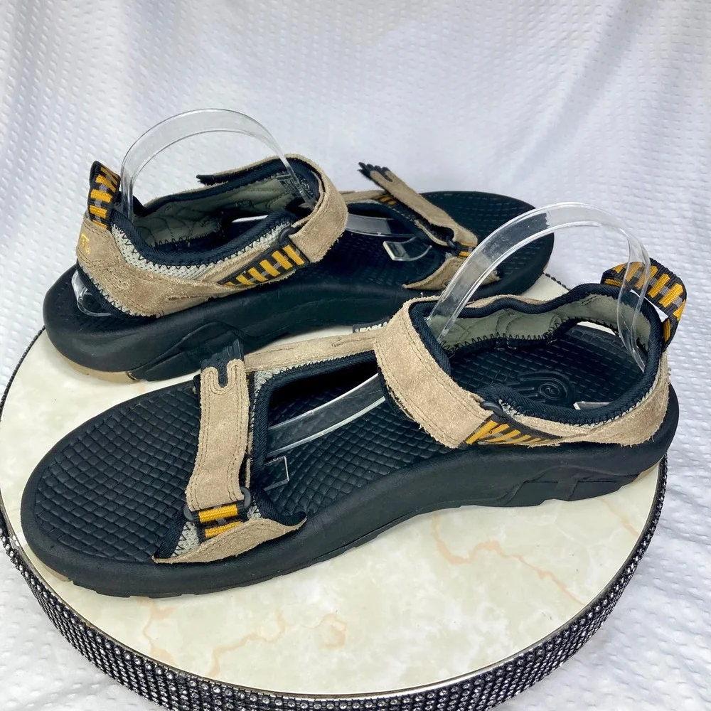 Teva XPD Spoiler II Suede Sport Sandals Mens 14 Tan Black Hiking Outdoor Strappy